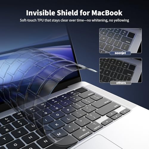 Soonjet for MacBook Neo 13 inch Case 2026 A3404 Hard Shell + Keyboard Cover | Official Blush Clear, Anti Scratch & Fingerprint, Pink Matte, Protective Mac Laptop Cover, Thin & Lightweight, Plastic - color: Frost Blush