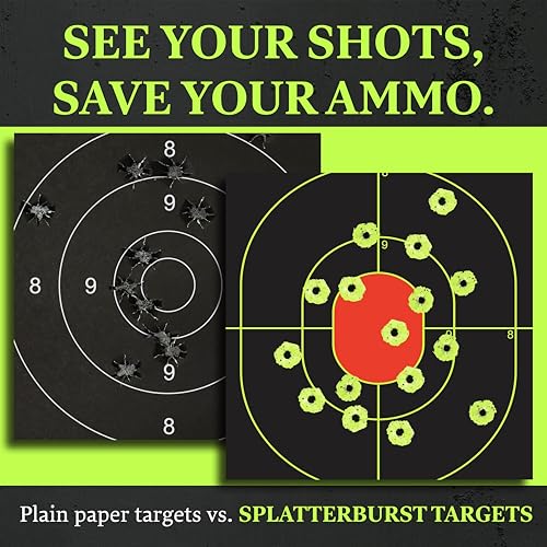 12 x18 inch - Silhouette Splatter Target - Easily See Your Shots Burst Bright Fluorescent Yellow Upon Impact - Made in USA - size: 600 pack