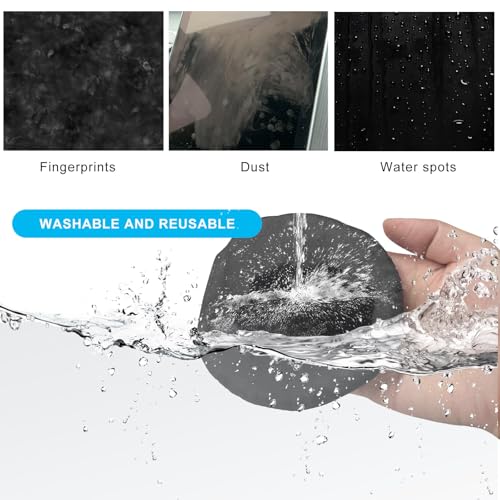 Ohleats Car Screen Cleaner, Microfiber Auto Screen Cleaning Pad, Foldable Touch Screen Cleaner Cloth for Vehicle Dashboard LCD Display, Interior Car Accessories (Square+Round) - color: Square+Round,2Pcs