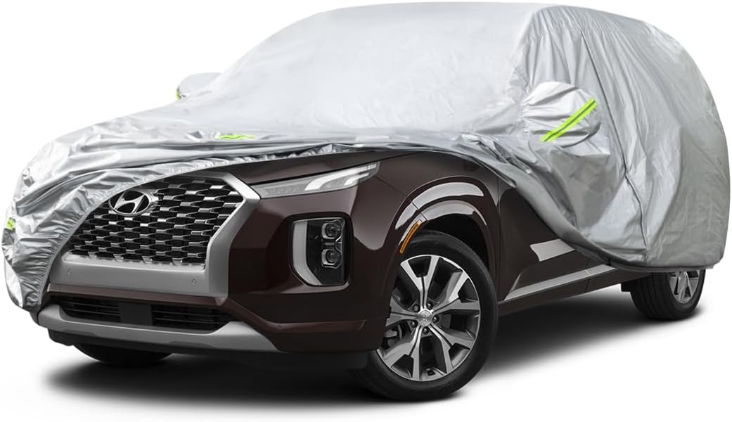 KouKou Oxford Waterproof SUV Car Cover Suitable for Palisade from 2018 to 2025, Windproof All Weather Waterproof Outdoor Cover Sun Rain UV Dust Snow Protection.