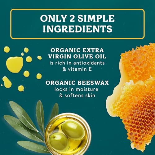 Badger Balm Unscented, 100% Organic Olive Oil & Beeswax, Fragrance Free Hand Cream, Long Lasting Sensitive Skin Moisturizer, 2 oz Tin, 2-Pack - size: 2 Ounce (Pack of 2)