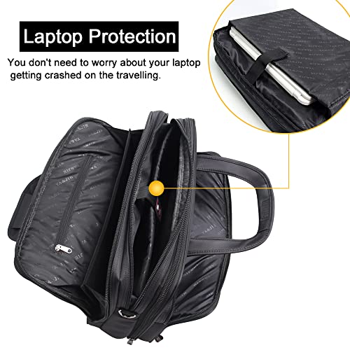 Large Briefcases For Men Canvas Tote Bag Laptop Case Computer Bag Work Bags Business Mens Bag Office Carrying Cases - size: Medium Size (15.6” Laptop Briefcase)