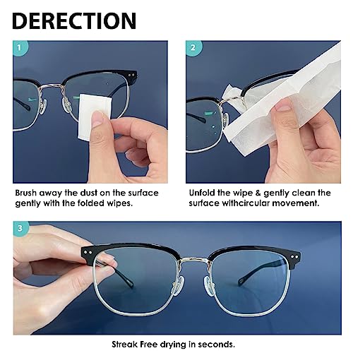 400 Count Pre-Moistened Lens Wipes for Eyeglasses | Individually Wrapped Sracth-Free Streak-Free Eyeglass Lens Cleaning Wipes, Cleaner Wipes for Sunglass, Camera Lens, Goggles - size: 400 Count (Pack of 1)