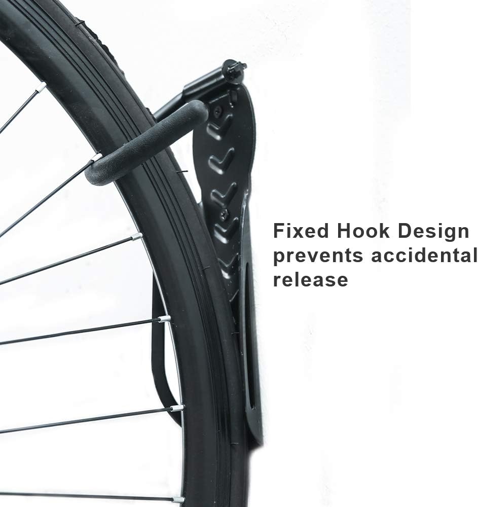 Wallmaster Bike Storage Rack for Garage, Wall Mount Bicycles Hanger, 2-Pack Bike Storage System Vertical Bike Hooks
