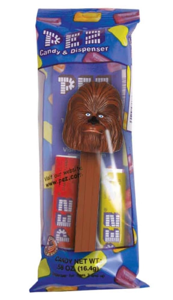 PEZ Chewbacca Star Wars Candy Dispenser | Chewbacca PEZ Candy Dispenser With Candy Refills | Star Wars Party Favors, Grab Bags