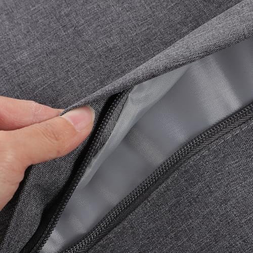 Luxshiny Shockproof Laptop Sleeve Bag for 15.6 Inch Notebook, Portable Travel Laptop Case with Sturdy Dark Gray Protective Cover and Tablet Holder for Outdoor Use
