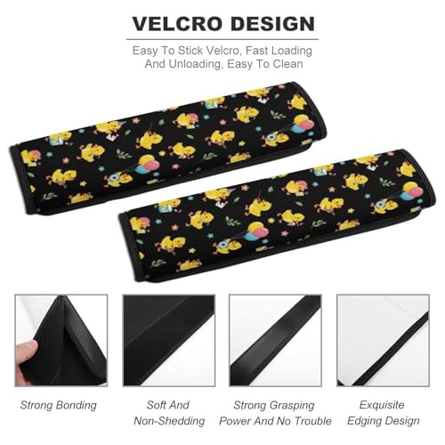 Universal Fit Seat Belt Shoulder Pad for Adult Use, Most Cars, 2 Pack Black Yellow Duck Harness Pads Strap Pressure Relief - color: Pattern 362