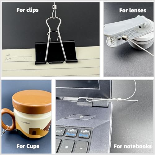 Retractable Cable Lock with Cable tie, to Prevent Loss of Various adapters and Security Locks During Meetings,Also for exhibits, Remote Controls and Harnesses (2, 4.9ft) - size: 4.9ft