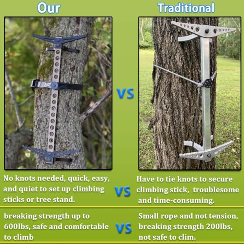Huntury Climbing Stick Straps, Tree Stand Strap, Climbing Steps Replacement Strap, Climbing Stick Attachment, Quick, Easy and Quiet to Install, Treestand Accessessories For Hunting - style: Pack Of 2