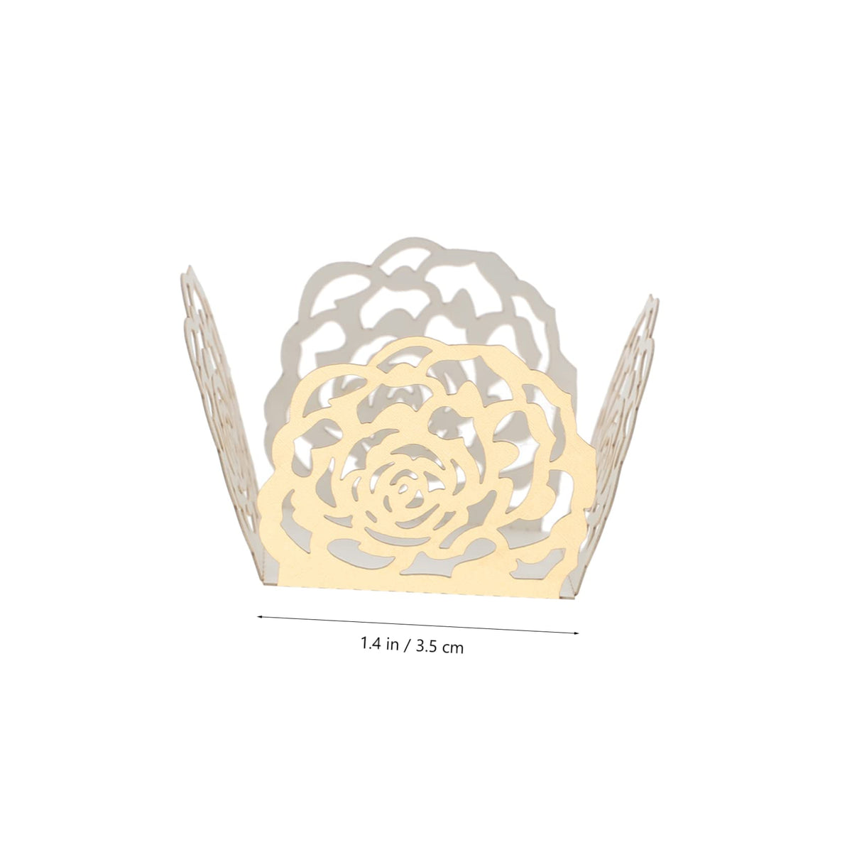 100pcs Hollow Rose Trim Chocolate Candy Cups for Elegant Chocolate Packaging for Weddings Parties Dessert Displays Material
