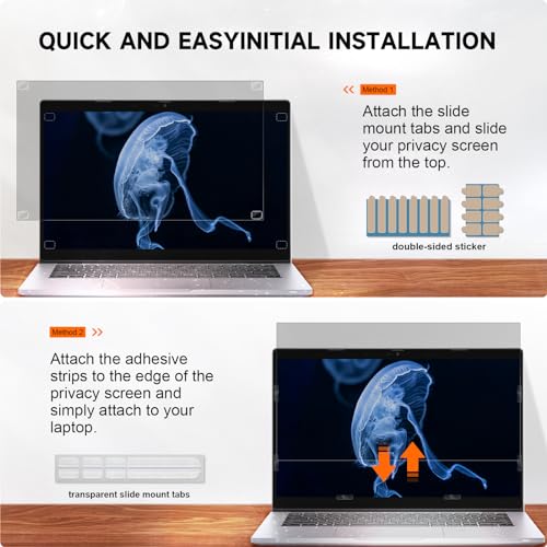 Mamol Laptop Privacy Screen 16 Inch, Compatible with Lenovo, HP, Dell, Acer, Asus, Thinkpad, Envy, Xps - 16:9 Aspect, Anti Blue Light Glare, Removable Privacy Shield, Anti-Scratch Screen Protector - size: 16'' Privacy Screen (16:9)