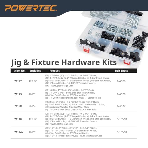 POWERTEC 71158 48 Inch Double-Cut Profile Universal T-Track with Predrilled Mounting Holes, T Track for Woodworking Jigs and Fixtures, Drill Press Table, Router Table, Workbench, 2 Count, Pack of 1 - size: 48" T track, 2PK