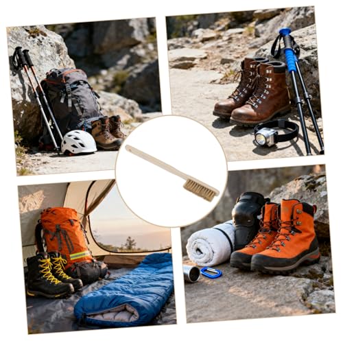 VOSAREA Rock Climbing Brush for Bouldering and Outdoor Climbing with Powerful Scrubbing Wood Handle and Natural Bristles, Portable Cleaning Tool for Chalk and Hold Maintenance