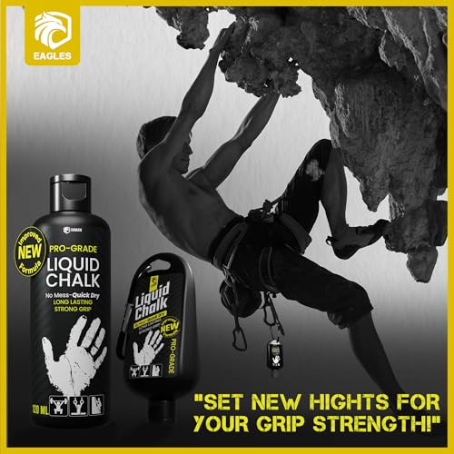 EAGLES Pro Grade Gym Liquid Chalk 60, 120 or 280ml Mess-Free Chalk for Weightlifting, Gymnastics Rock Climbing, Pole Grip, Sports Dries in Seconds - Sweat-Resistant and Long Lasting - style: 60ml