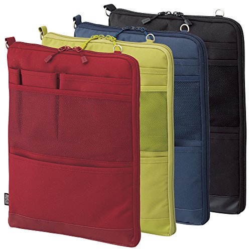 LIHIT LAB Laptop Sleeve, Water & Stain Repellent, Vertical for Backpack, 13.4" x 9.8", Navy (A7683-11) - color: Navy, size: 13.4 x 9.8 inches, style: Vertical
