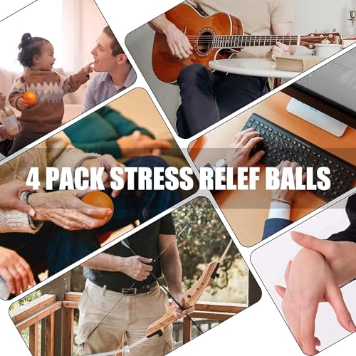 KDG Motivational Stress Balls(4 Pack) for Kids and Adults,Stress Relief Ball with Quetos to Rrelieve Anxiety and Manage Anger - color: 4 Pack