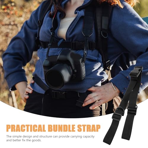 2pcs Adjustable Heavy-Duty Cargo Securing Straps with Quick-Release Buckle, Sturdy Thickened Bundle Rope for Backpacks, Tents, Yoga Mats, and Outdoor Use