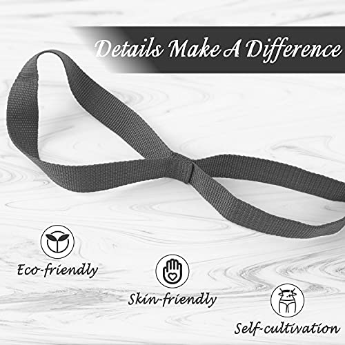 Scotamalone Stretching Strap Yoga Strap Physical Therapy for Home Workout, Exercise, Pilates and Gymnastics, 10 Loops Non-Elastic Stretch Bands with Aesthetic Packaging for Women & Men - color: Grey