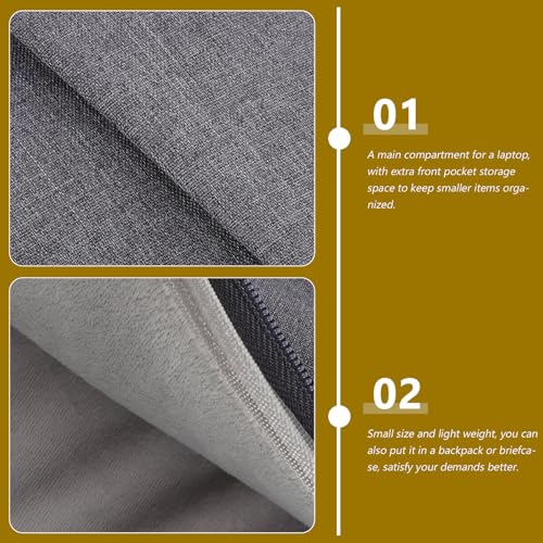 Levemolo Sturdy 15.6 Inch Laptop Bag and Tablet Sleeve with Shockproof Polyester Protection for Travel and Office Use, Dark Gray Computer Carrying Case