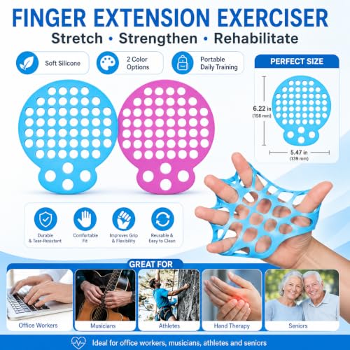 Finger Exerciser for Hand Strength | Silicone Hand Exerciser & Finger Strengthener, Finger Stretcher Resistance Band for Grip Training - size: ladies' style