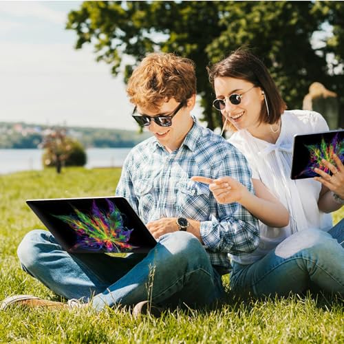 Universal Laptop Skin Sticker with 2 Wrist Pad Skins, Waterproof Scratch Resistant Vinyl Laptop Cover Decal, Cut to Fit for 11–15.6 Inch MacBook HP Dell Lenovo, Color Weed - color: Color Weed