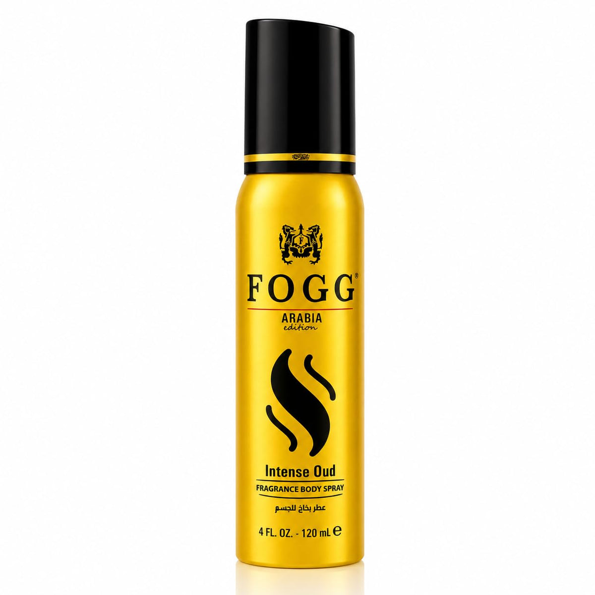 Fogg Intense Oud Amber Woody Mens Body Spray - Arabian Perfume Body Spray - Opens with Amber Spices of Citrus, Rose, Nutmeg, Saffron - 4 oz