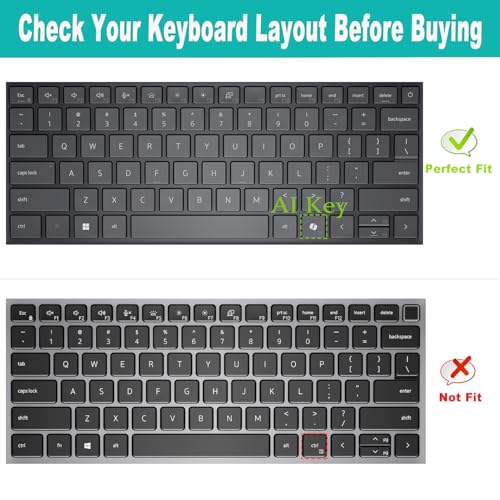 Keyboard Cover for 2026 2025 Dell Pro 14 PC14250/14255-HotBlue | Pro 14 Plus PB14250/14255,Pro 14 Max MC14250/14255 14'' (NOT FIT Dell Pro Max 14 Premium & Education/Rugged/Essential 14) - color: HotBlue