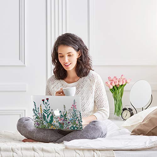 Case for MacBook Air 13-inch Laptop M5 M4 M3 M2 A3449 A3240 A3113 A2681 2026-2022 Release with Touch ID, 3D Effect Matte Clear See Through Hard Cover&Keyboard Cover, Garden Flowers - color: Clear