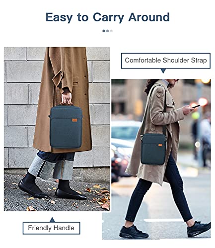 MoKo 9-11 Inch Tablet Sleeve Bag Handle Carrying Case with Shoulder Strap | Fits iPad Pro/Air/A16 11-inch, iPad 10th 10.9, iPad 9/8/7th 10.2, iPadAir 5/4th 10.9 and Tab S8/S9 11-inch, Indigo - color: Indigo, size: 9-11 inch