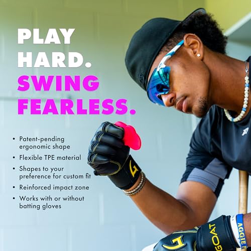 Baseball Thumb Guard, Batters Batting Grip, Finger Guard, Accessory, Batting Protection, Reduce Bat Sting, Hitter, Tool, Bat, Hitting Accessory - color: Neon Pink