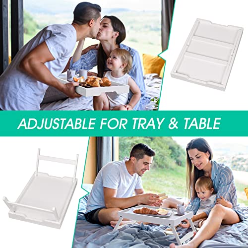 Artmeer FSC 100% Bamboo Bed Tray with Folding Legs, X-Large, White | Large FSC 100% bamboo bed tray with folding legs, handles and raised edges for meals, laptops, reading and serving. - color: White, size: Large