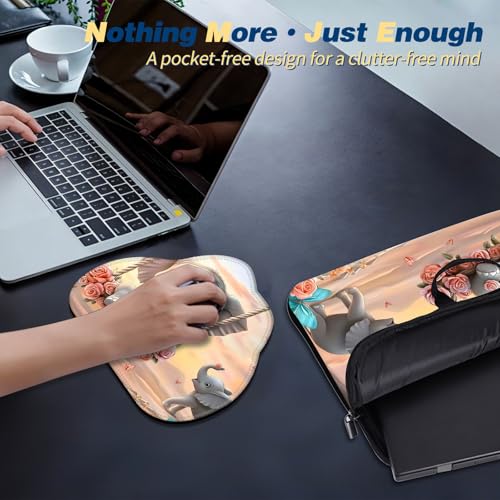 Laptop Bag 17 Inch,Resistant Shockproof Laptop Sleeve Case Protective Cover Carrying Case with Handle Compatible for HP Dell Lenovo Acer Asus Notebook Computer,Baby Elephant Swing - color: Baby Elephant Swing, size: 17-17.3 in
