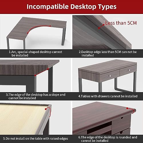 Sisyphy Ergonomics Desk Extender Tray, 21.7x9.5" Punch-Free Clamp on, Foldable Keyboard Drawer Tray, Table Mount Arm Wrist Rest Shelf, Computer Elbow Arm Support - color: Maple, size: 21.7*9.5"(55*24cm)