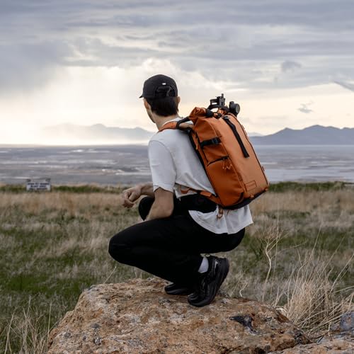 WANDRD PRVKE Rolltop 21L V4 Camera Backpack – Expandable Weatherproof Travel Bag with Laptop Sleeve and Clamshell Opening - color: Black, size: 21L (Bag Only), style: Rolltop