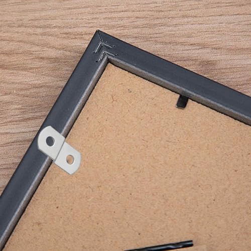15PCS 1/4" Canvas Clips for Picture Framing, Offset Mounting Hardware with Screws for Art and Mirror Installation - size: 1/4 Inch