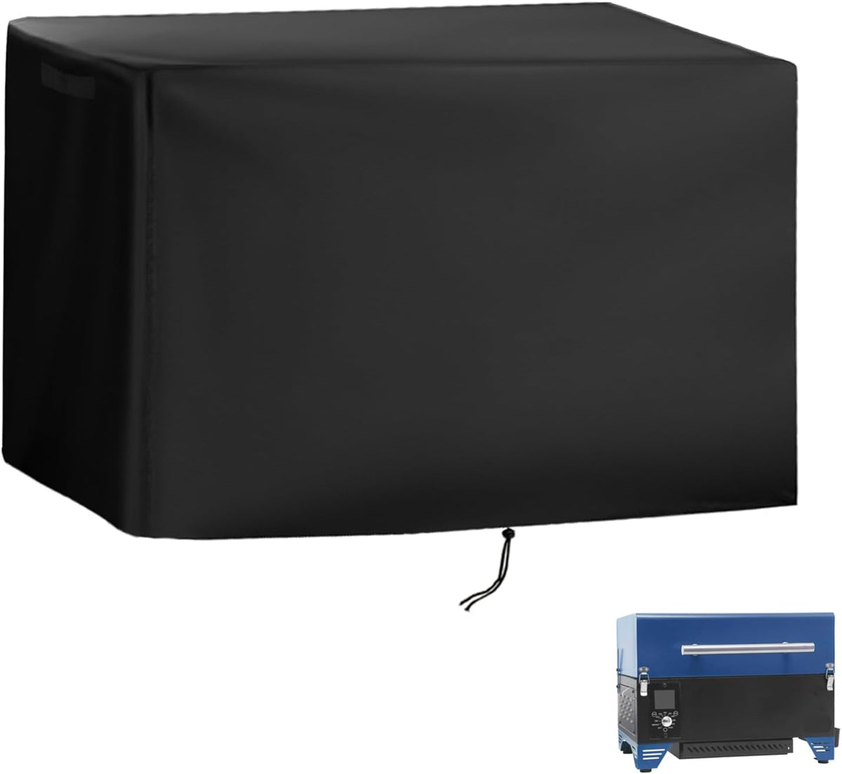 Pellet Grill Cover for ASMOKE AS350 Portable Smoker, Heavy-Duty 600D Pellet Smoker Cover for ASMOKE Portable Pellet Grill