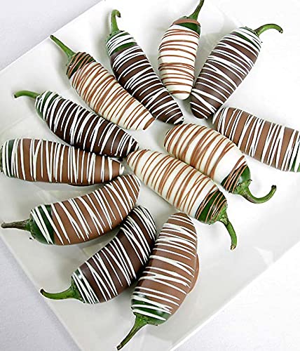 From You Flowers Belgian Chocolate Covered Jalapenos - 1 Pound Sweet & Spicy Novelty Chocolate Gift for Birthday, Foodies & Gag Gifts