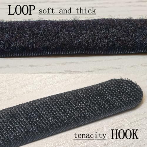 8"12"18"24"30" Hook and Loop Fastening Cable Strap - 30 Pack Reusable Nylon Extend Securing Strap - Adjustable Cinch Strap with Buckle - size: 1 x ( 8+12+18+24+30 ) in
