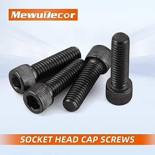 1/4-20 x 2-1/2" Socket Head Cap Screws Cap Bolts, 12.9 Grade Alloy Steel Black Oxide, UNC Coarse Thread, Partial Thread, 10 PCS - size: 1/4-20 x 2-1/2"