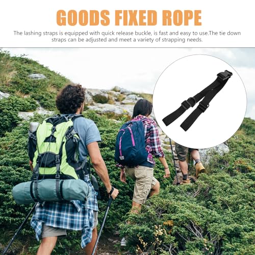 Ciieeo 2pcs Heavy-Duty Adjustable Buckle Tie-Down Straps with Thickened Woven Webbing for Cargo Securing, Tent Fixing, Backpack and Yoga Mat Bundling in Outdoor and Industrial Use