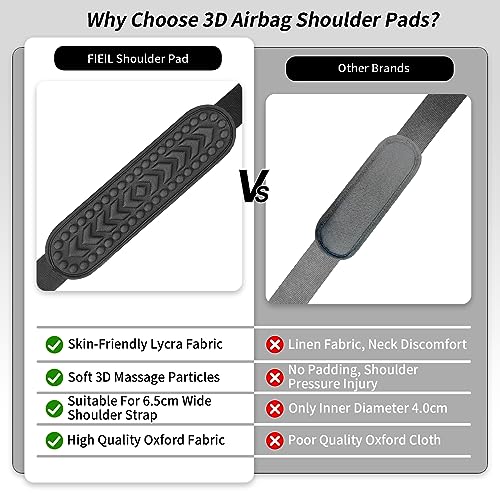 FIEIL 2 Pack Breathable Universal Shoulder Pad, 3D Cushion Air Backpack Strap Pads, for Shoulder Bags, Detachable Shoulder Strap Pad Pads Help Relieve Shoulder Pain(3D Air Cushion-Army Green) - size: 2 Pack 3D Air Cushion-Army Green
