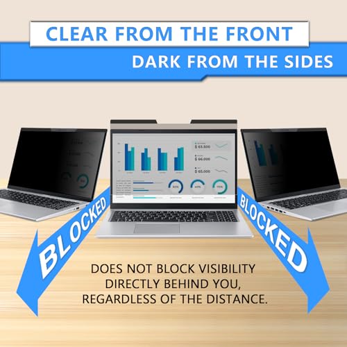 Magnetic Laptop Privacy Screen 16 Inch 16:10, Removable Privacy Filter | Compatible with Samsung HP Dell Asus Acer Sony Lenovo LG Thinkpad Toshiba, Anti Spy, Anti Glare, Blue Ray Reduction - size: 16 in 16:10 privacy screen