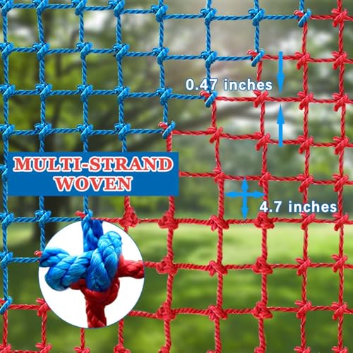 Climbing Cargo Net, Polyester Playground Climbing Net, Heavy Duty Large Military Climbing Net for Kids Outdoor, Kids Safety Protection Net, Rope Ladder, Jungle Gyms, Swingset, Treehouse - size: 3ft x 6ft