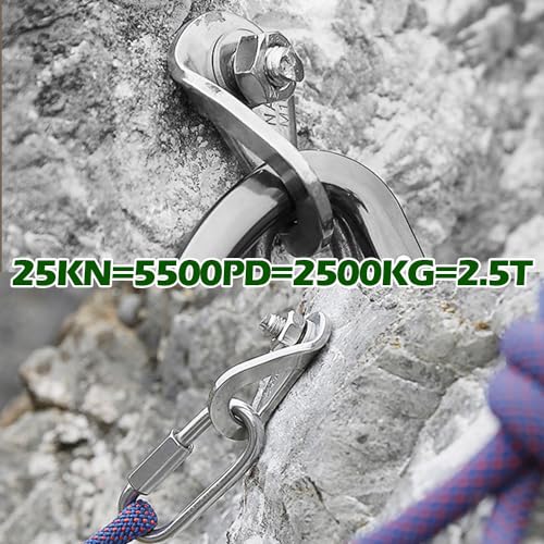 Climbing Holds Anchor Set - 6 PCS - Stainless Steel Bolt Hanger and Bolt Heavy Duty Climbing Holds Weight 2500KG for Indoor Outdoor Climb Train - size: 12MM