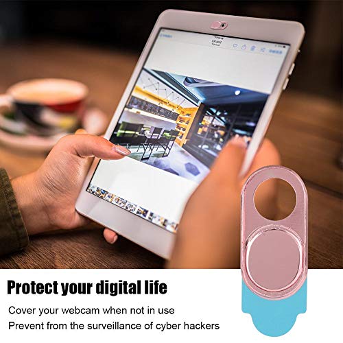 Zopsc Webcam Cover, Ultra Thin Metal Privacy Slider | Anti Hacking Lens Protector for Laptops, Tablet Privacy Slide for Smartphones, 3 Pack Mixed Black Silver - color: pink