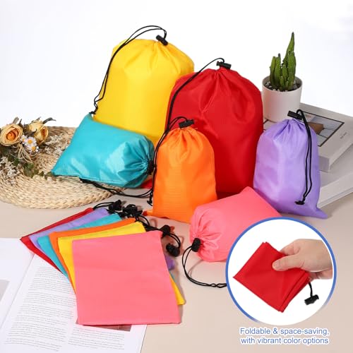Drawstring Bag with Toggle, Stuff Sack String Waterproof Travel Storage Bags Cinch Stuff Pouch -Fitting for Yoga - color: Yellow
