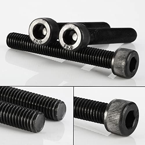 5/16-18 x 1-1/4" Socket Head Cap Screws Cap Bolts, 12.9 Grade Alloy Steel Black Oxide, Allen Hex Drive, UNC Coarse Thread Fully Threaded, 10 PCS - size: 5/16-18 x 1-1/4"