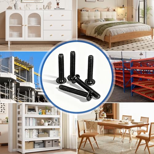 50 Pcs 1/4-20 x 1 Flat Head Hex Socket Cap Screws Bolts,Black Oxide 304 Stainless Steel 18-8,Allen Socket Drive,Fully Machine Thread (1/4-20 x 1 50pcs) - size: 1/4-20 x 1 50pcs