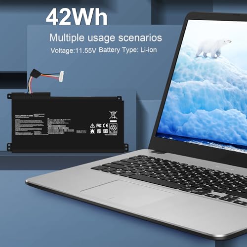 B31N1912 C31N1912 Battery for Asus VivoBook 14 E410M E410MA L410M L410MA E410KA E510MA E510KA F414MA L510MA R522MA E410MA-EK007TS EK087T E410MA-EK991TS E410MA-EK026TS 0B200-03680000 3ICP5/57/80 - size: 7.50*3.86*0.23inch
