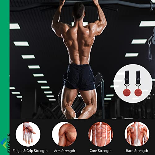 Rock Climbing Solid Training Cannonball Bomb Power Pull Up Ball Hold Grips for Straps for Finger, Forearm, Biceps, Back Muscles - color: Red (3.5")